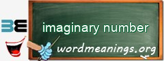 WordMeaning blackboard for imaginary number